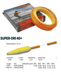 Airflo 40+ Super Dri Extr perhosiima float wf #9 ivory/sun