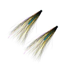 Classic buktail tube fly 2pcs  yellow/black