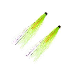 Classic buktail tube fly 2pcs  chartreuse
