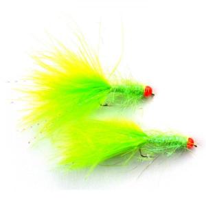 Classic Streamerperho Leech #12 chartreuse - 2 kpl