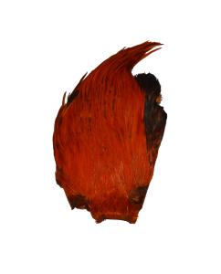 Eumer Indian cock neck cape hackle orange