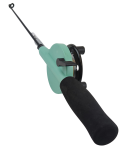 Jasu Ice Fishing Set 60 mm with line and vertical jig silver