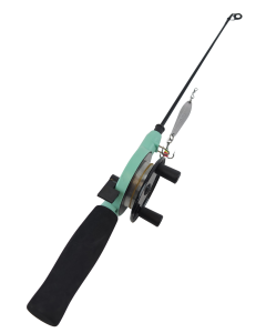 Jasu Ice Fishing Set 60 mm with line and vertical jig silver