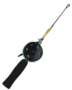 Jasu Ice Fishing Set 60 mm with line and vertical jig gold
