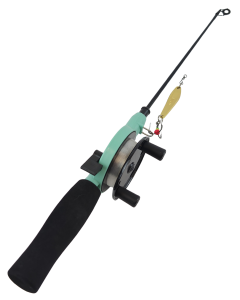 Jasu Ice Fishing Set 60 mm with line and vertical jig gold