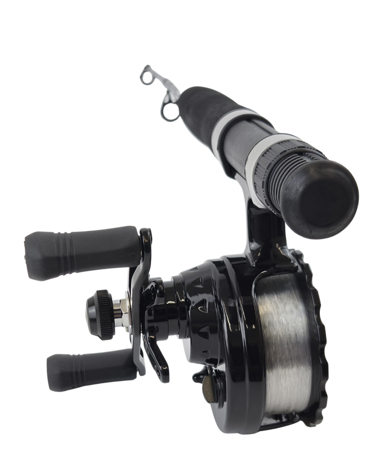 Jasu Ice fishing set with geared reel Medium + line