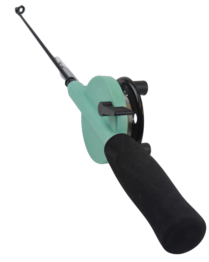 Jasu Ice Fishing Set 60 mm with line and vertical jig silver