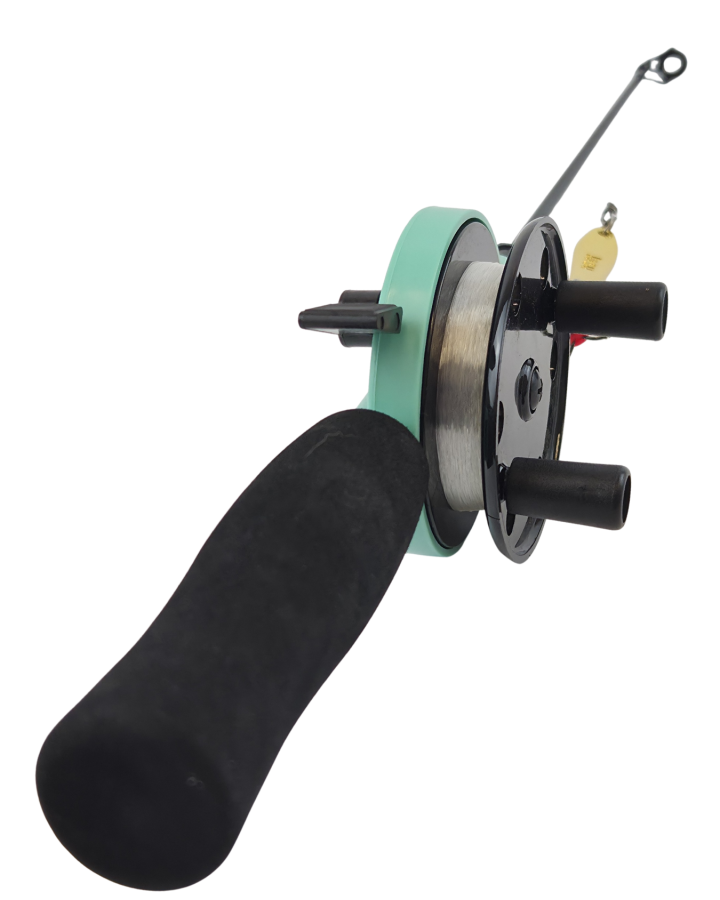 Jasu Ice Fishing Set 60 mm with line and vertical jig gold